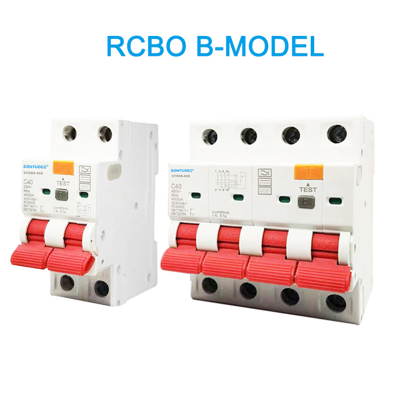 I-RCBO B imodeli 2p 4p 4p yentsalela yesekethe yangoku