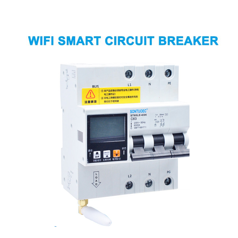 I-WiFi 4g Tuya S65le-63h Sentral Dering Rcbo Screen sesekethe